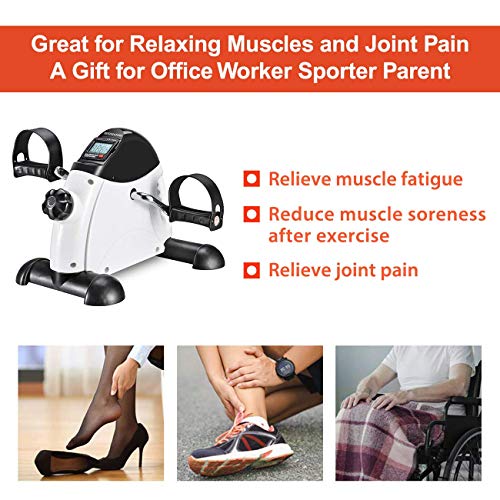 Image of Under Desk Bike Pedal Exerciser Portable Home Exercise Bike Pedal Exerciser Foot Peddler Portable Therapy Bicycle Leg Peddler Portable Mini Cycle Bike for Hands Arm Trainer