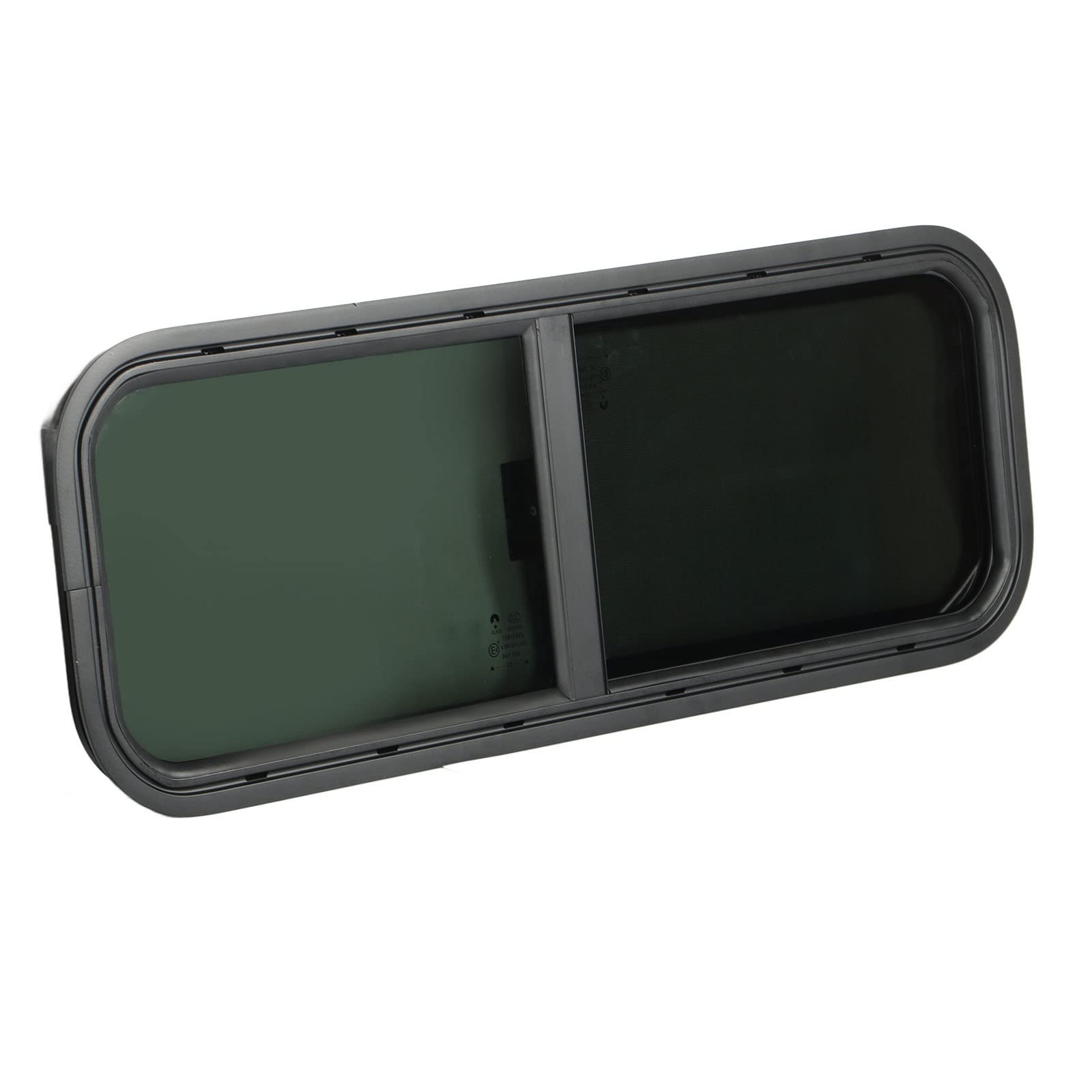 aqxreight 900x300mm Przesuwne Czarne Okno do Przyczepy Kempingowej ze