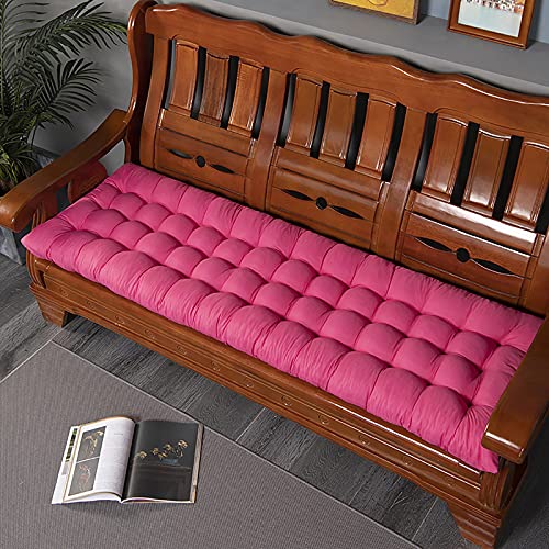 Cojines de banco de exterior antideslizantes y duraderos para muebles de paletas – 53 x 160 cm, rosa – Cojín de repuesto impermeable y cómodo