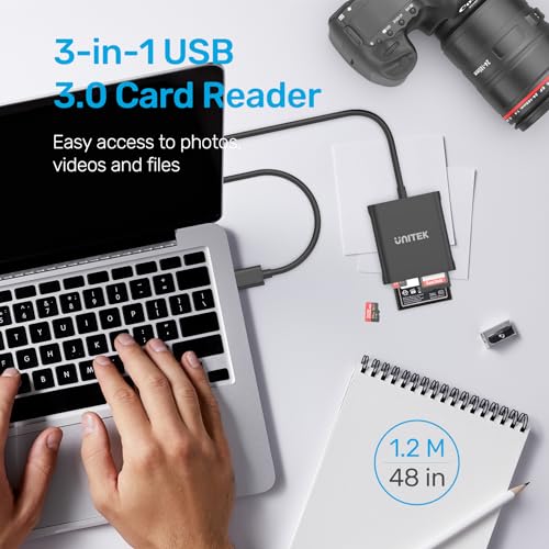 Unitek Y-9324CBK Usb Card Reader 3-Slot Usb 3.0 Compact Flash Card Reader thumb #1