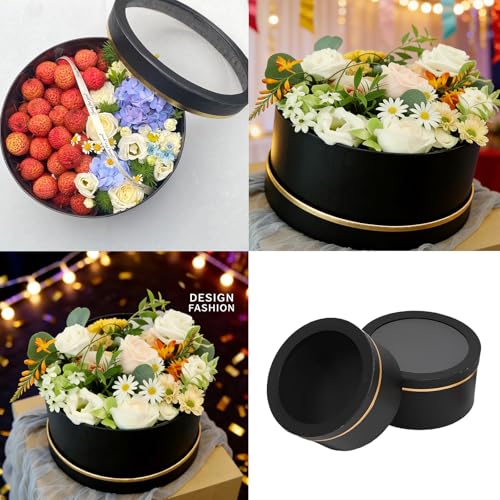 Fenêtre de visualisation pour boîte de présentation transparente et panier à fleurs rigide