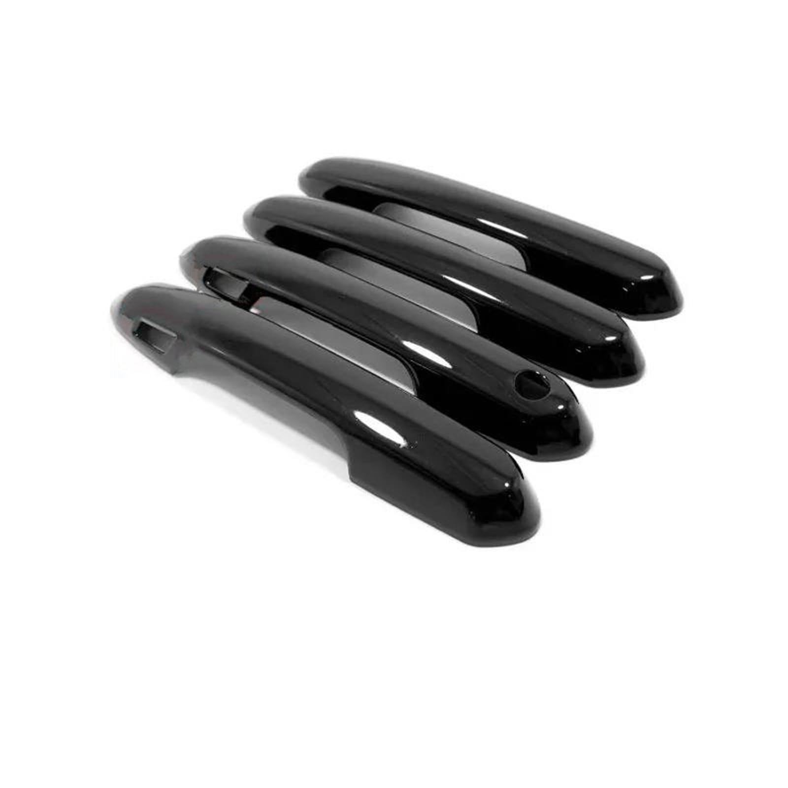 Yytemd Gloss Black Car Exterior Door Handle Cover Moulding With 2 Smart Button For Toyota For Crown 2023-2025 Chrome(Gloss Black)