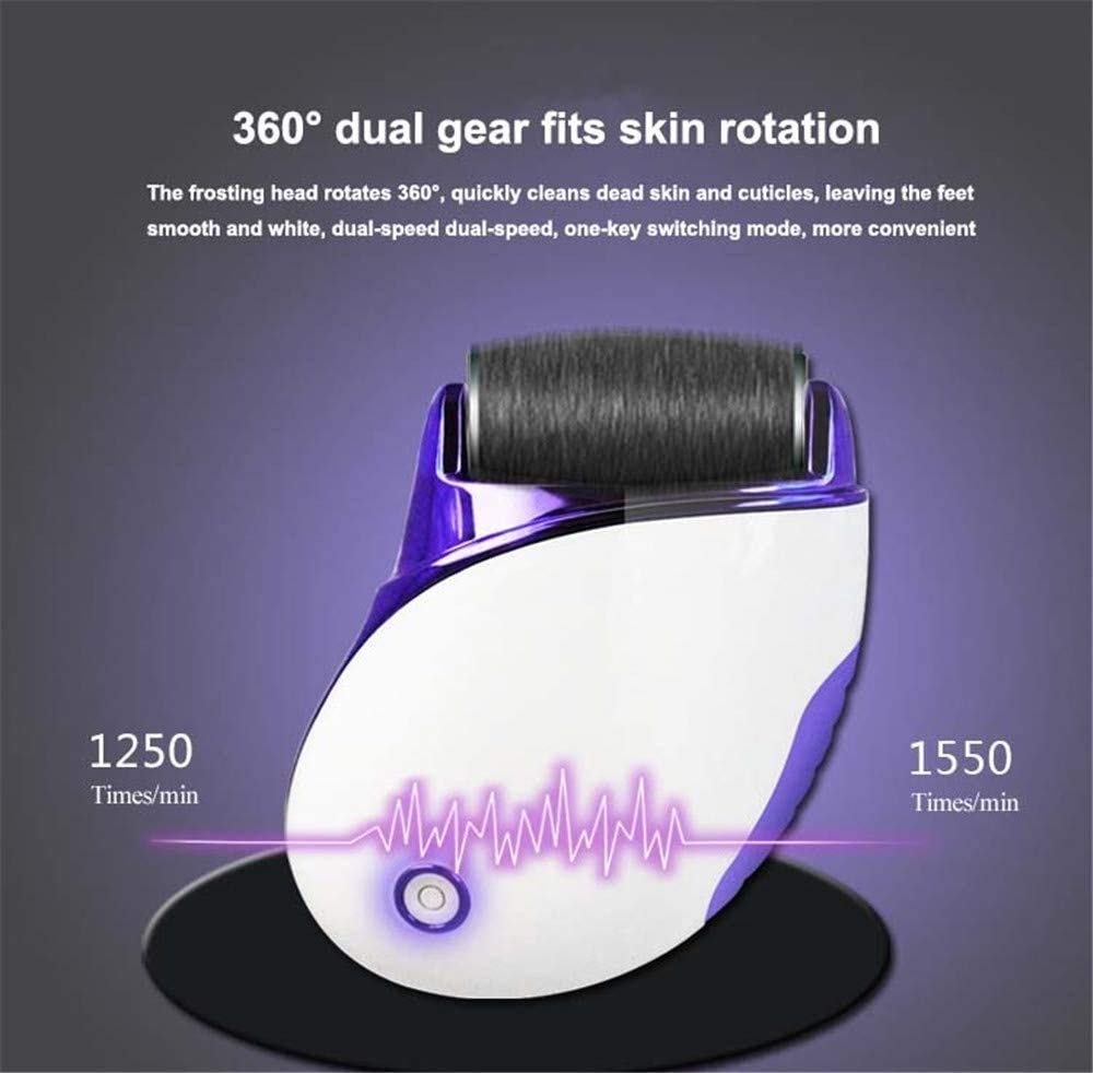 Elettrico Callus Remover for Piedi, Foot File Ricaricabile Scrubber Callus Shaver di rimozione for Cracked Heel e la Pelle Morta con 2 Teste di Ricambio