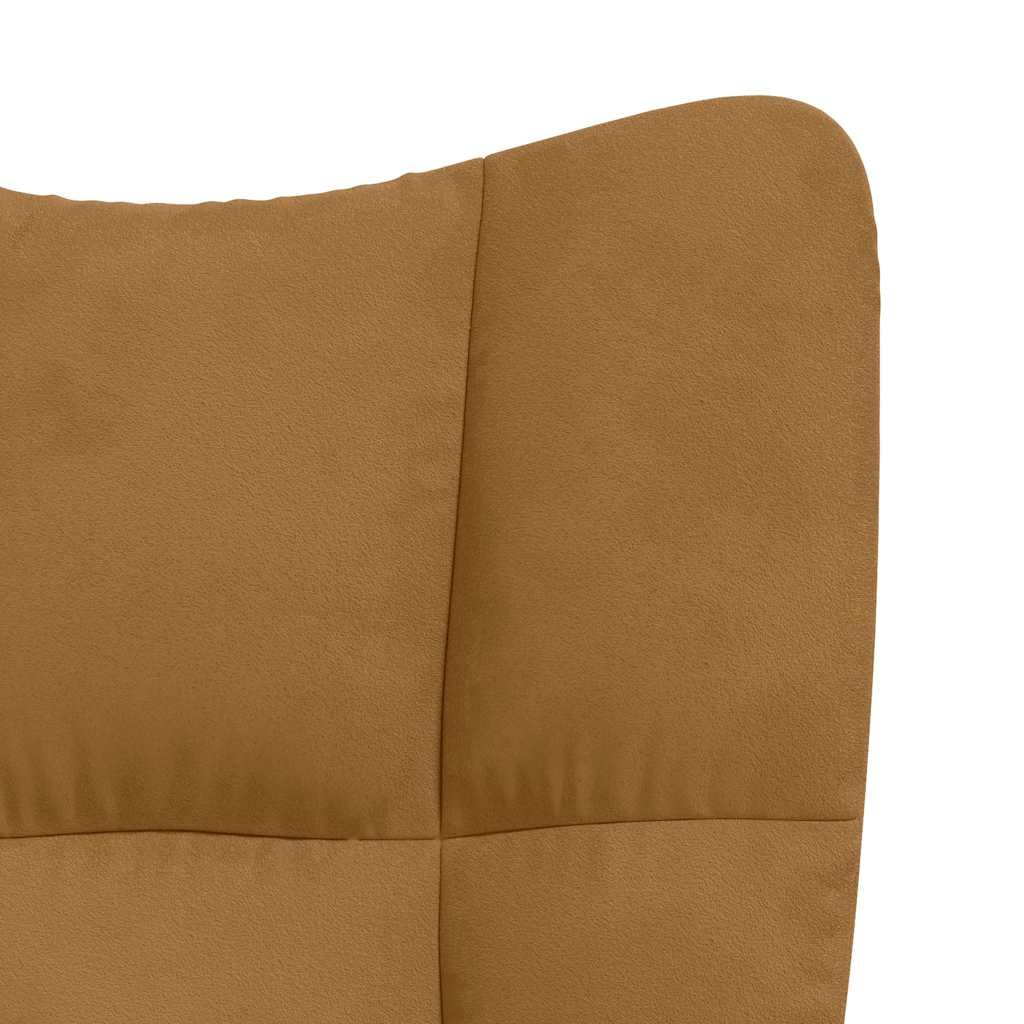 Elegante sillón de relax marrón de terciopelo, giratorio 360°, para salón, dormitorio y oficina, sillón moderno con estructura de acero, gran comodidad