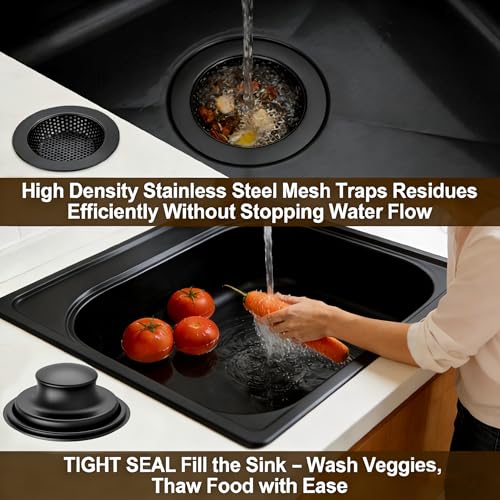 Kit 5 piezas para desechos cocina negro mate miniatura 5