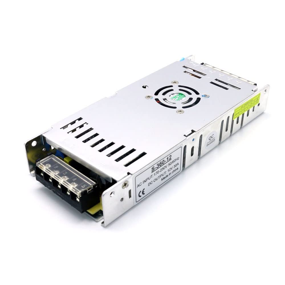 Transformador ​De Potencia AC 220V for DC 12V 30A 360W Fuente de alimentación de conmutación de Transformador Delgado Ultra Delgado for la Tira Transformador De Voltaje