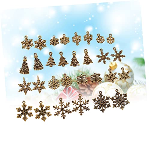 SEWACC 30 Pçs Ornamento Vintage Berloque Acessórios Para Festa Charme De Bronze Espaçador De Natal M