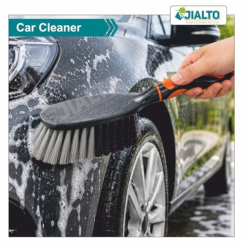 Image of JIALTO Professional Hand Scrub Brush | Tough Bristles, Ergonomic Soft Grip Handle | Multipurpose Cleaner for Home, Kitchen & Bathroom