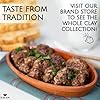 Hakan Bergama Handmade Oval Clay Pan Set of 2 | Terracotta Pans Glazed Inside | Casserole Dishes for Oven Baking | Traditional Earthenware Clay in Box, Large, 6.2 x 11.6 x 1.5-inch 25.3 Oz (750 cc) #5