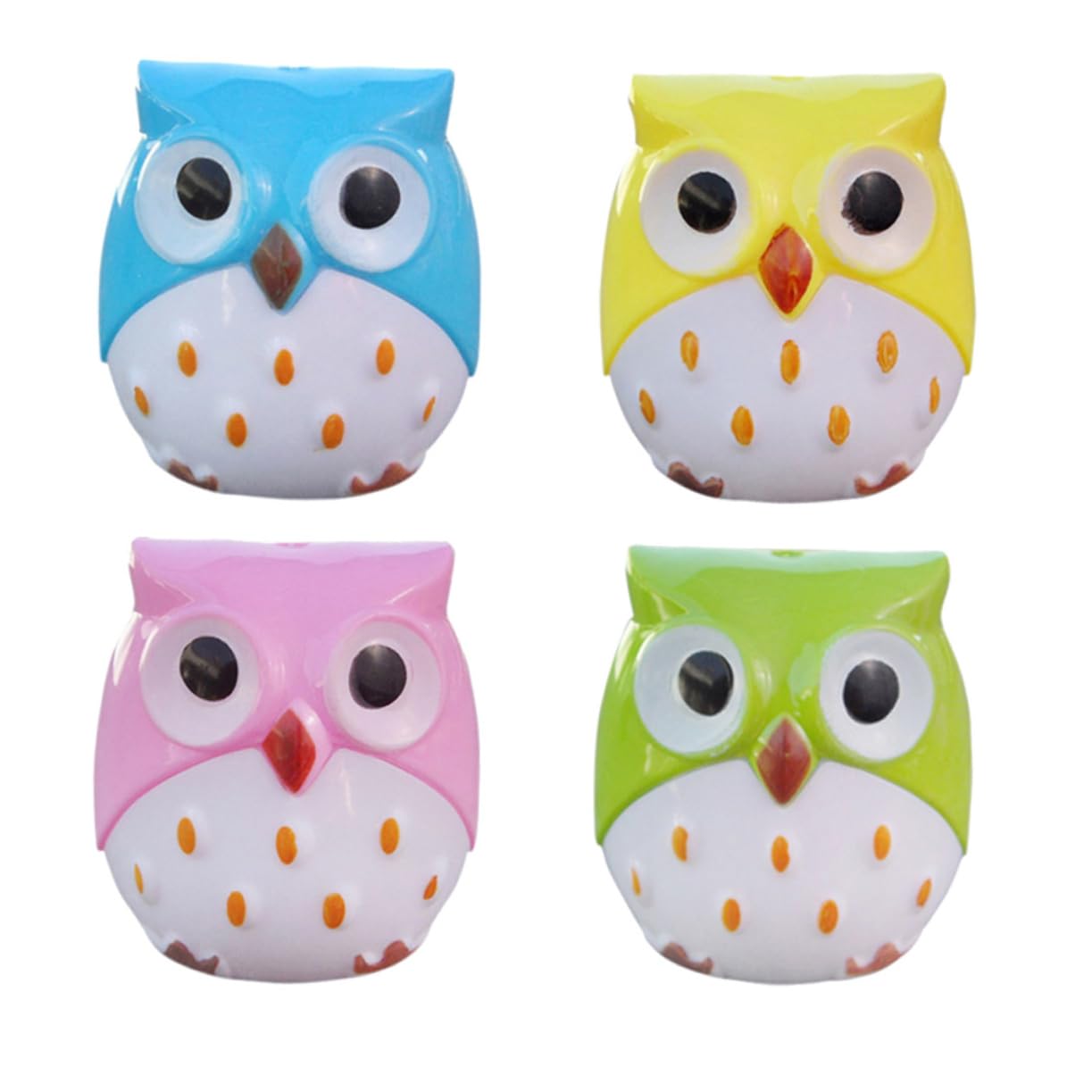 Tofficu 24pezzi Temperamatite Doppio Design Di Gufo Cartoni Animati Per Studenti e Ragazzo Ragazza Articoli Di Cancelleria in Plastica