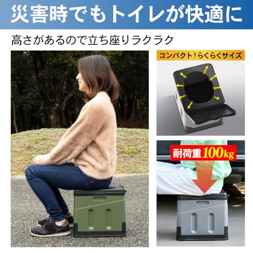 Toilettes simples pliables d'urgence équipement sanitaire autonome de secours