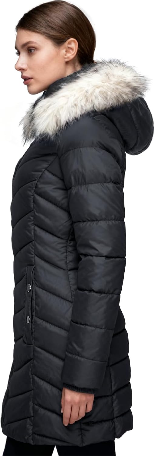 NUTEXROL Women's Winter Quilted Down Hooded Parka Jackets Thickened Warm Puffer Coat - Image 2