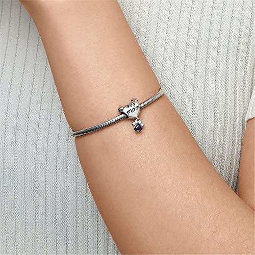 Image of GNOCE Pet Dog Bowl Bead Charm For Women, S925 Sterling Silver Bead Charm NecklaceBracelet for Her, Jewelry Gift