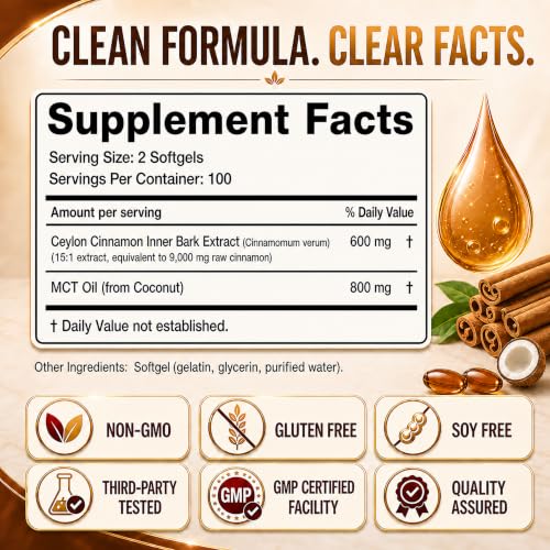 JXSVR Ceylon Cinnamon 15:1 Extract Softgels