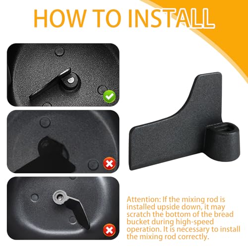 Paleta para hacer pan compatible con Panasonic BreadMaker, paletas de mezcla de repuesto antiadherentes con revestimiento de teflón plano, accesorios para panificadora Panasonic SD256 SD257 SD2511 - imagen 4