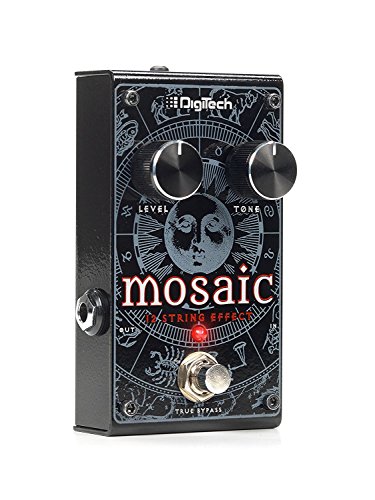 Digitech Mosaic 12-String Effect Pedal Bundle With 9V Power Supply, Patch Cable, And Dunlop Pvp101 Pick Pack #TOP2
