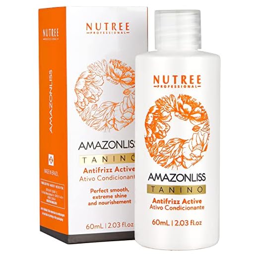 Tratamiento brasileño para alisar el cabello - Amazonliss Tanino 60 ml - Efecto Suavizante, Hidratante, Reparador, de Brillo Extremo - Sin Formaldehído, Sin Parabenos ni SLS