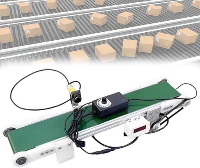 Desktop-Förderband, kleine Frachtspur mit automatischem Zähler, einstellbare Geschwindigkeit, 100 cm Länge