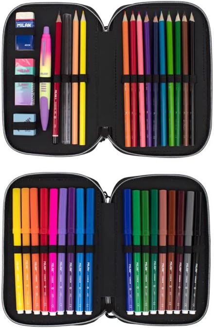 Milan® 2-Tier Pencil Case with Sunset Content, Rosa, 19.5 x 13 x 5 cm - Image 3