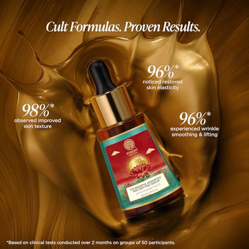 Image of Forest Essentials Soundarya Anti Ageing Serum with 24K Gold | Ayurvedic Face Serum for Clarity, Pigmentation, Firming & Toning the Skin | With Pure Gold & Herbal Extracts (Pack of 2)