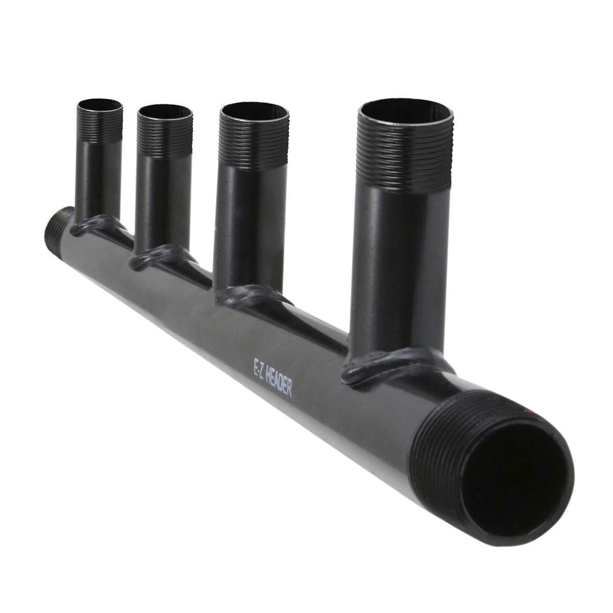 Midline Valve SH4-1534-7-5 Steel Manifold, 1-1/2'' Base 4 Ports of 1-1/2'' 7'' Spacing, Black, 5 Pack