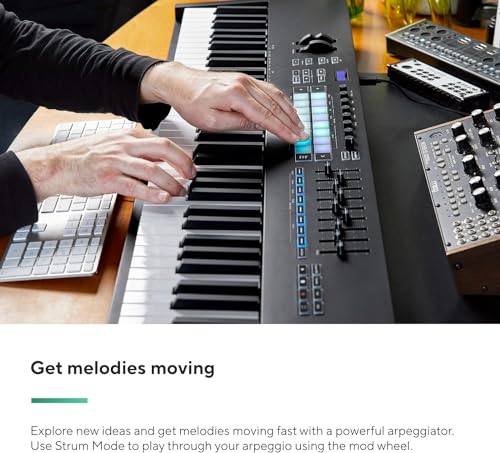 Image of Novation Launchkey 88 [MK3] - premium 88-note MIDI keyboard for expressive music creation | 88 Semi-Weighted Keys, 16 Velocity Pads, 9 Faders, Arpeggiator, Scale and Chord Modes, Ableton Live, USB Bus-Powered