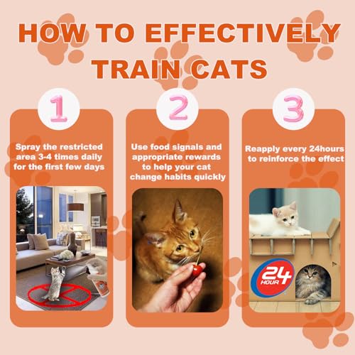 Tlettsteinkle CDS-V09 Cat Deterrent Spray, Cat Repellent Spray Indoor, Cat Urination Deterrent Keep Cats Away, Cat Scratch Deterrent Spray Training Aid Indoor And Outdoor thumb #5