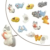CPELLESSE 30 Pcs Cat Push Pins Animal Drawing Pins Cute Flower Cat Thum Btacks Resin Pushpin for Dec