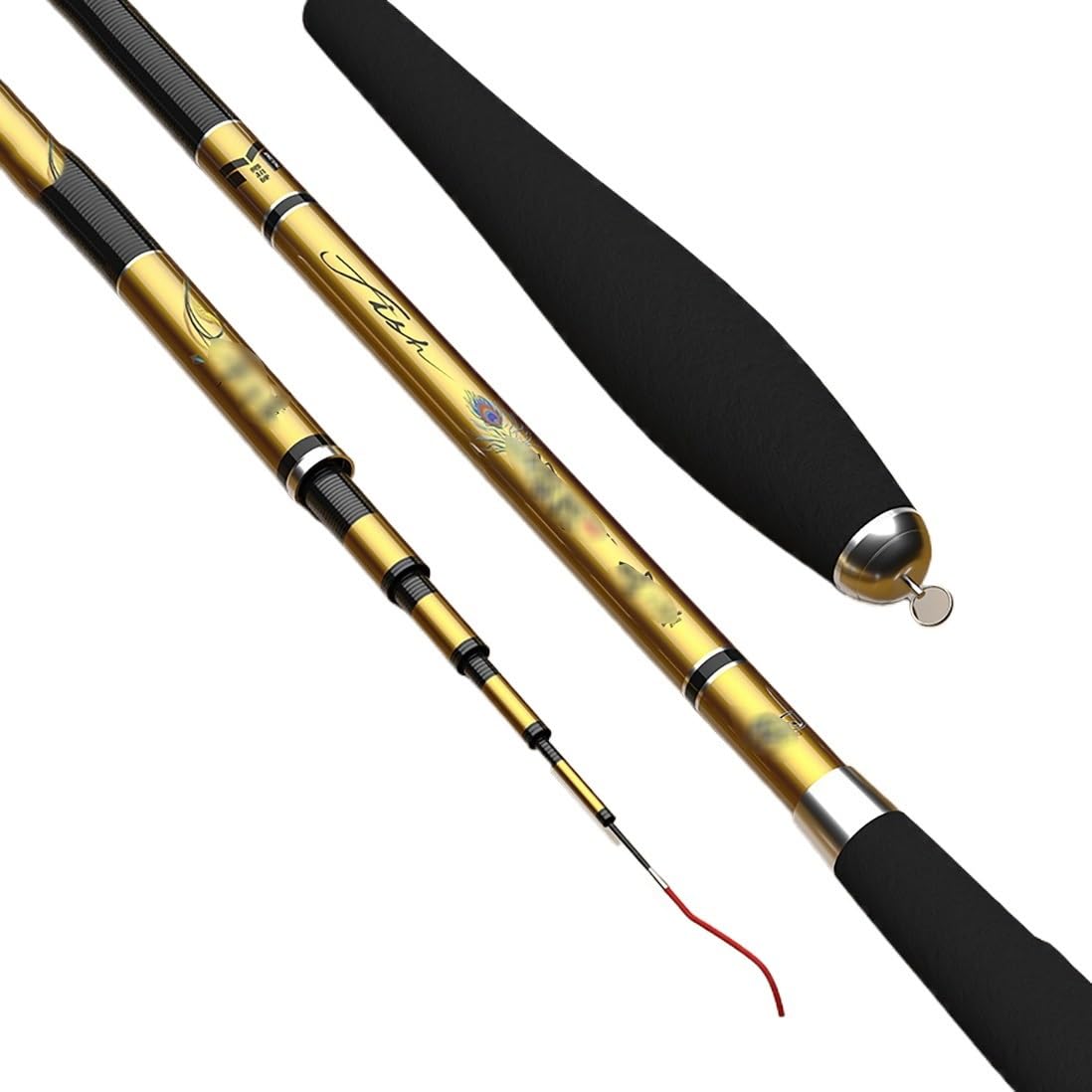 Canna da Pesca per Torrente Canna da Pesca Portatile for carassi e Pesca Selvaggia. Canna da Pesca in Torrente. Canna da Pesca compatta(3.9M)