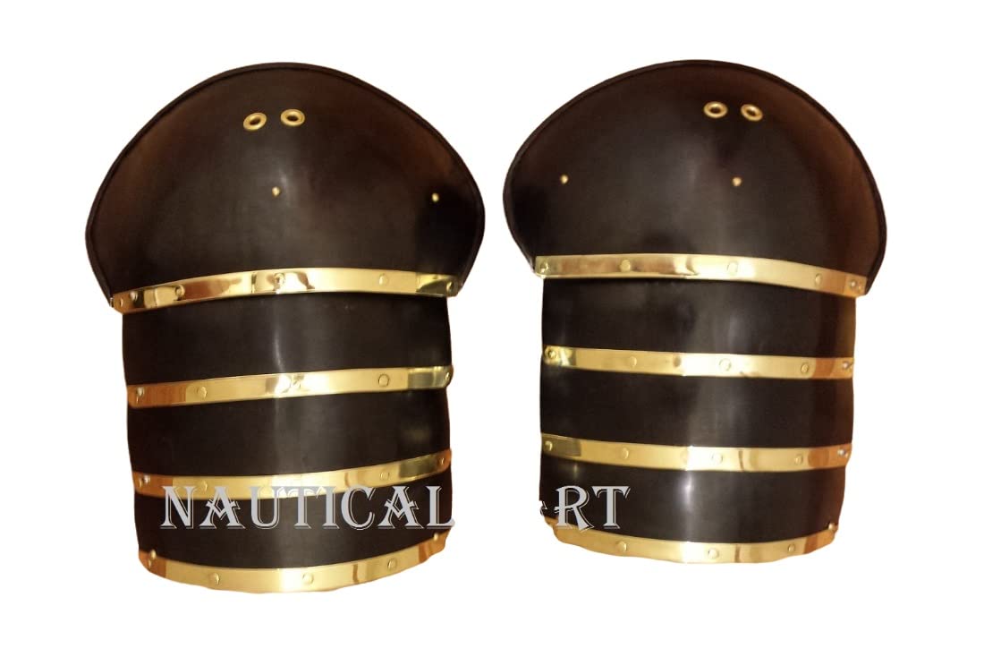 NauticalMart Medieval Reenactment Dark 14th Century Shoulder Armour
