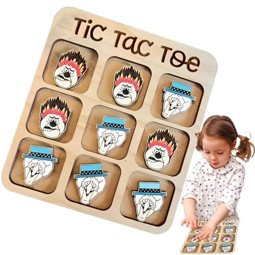 Duroecsain Juego de mesa familiar, juego de mesa, juego de mesa de tic-tac, juego de mesa interactivo, juego de rompecabezas clásico decorativo para niños