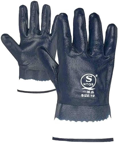 Guantes resistentes al aceite, guantes de aceite para hombres, puños anchos seguros para el transporte petroquímico, guantes de trabajadores de 4