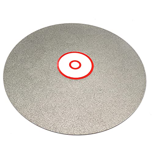 Rannb Flat Lap Wheel 180 Grit 8-inch Outer Dia Diamond Coated Sanding Polishing Disc