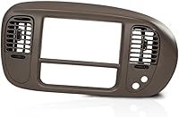 Vista 34 de GRAND ORANGE Cubierta de bisel para panel de instrumentos de tablero compatible con Chevy Chevelle El Camino 1968 sin Air Black