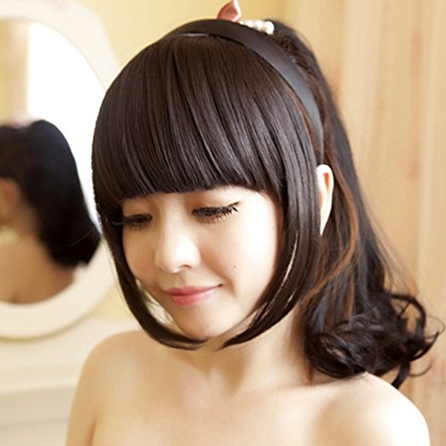 The invisible air volume bangs wig bangs wig piece with headbands with bangs wig