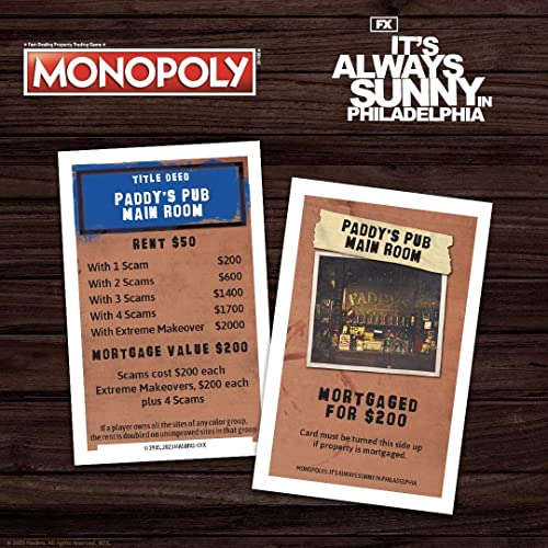 Monopoly It's Always Sunny in Philadelphia | Jeu de société Monopoly sous licence officielle | Sitcom FX primé – Image 8