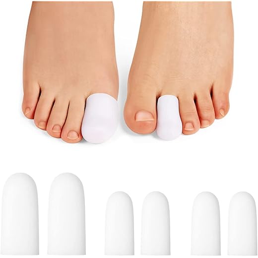 Toe Protectors Soft Gel Caps for Foot Pain Relief - 6 pcs