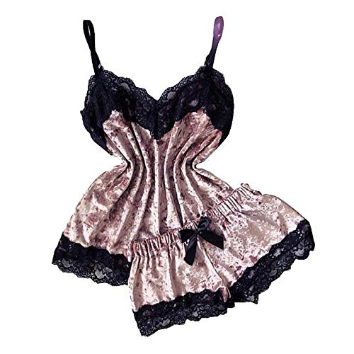 Ensemble érotique en velours et dentelle rose, lingerie haut de gamme 3XL