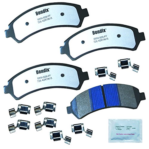 Image of Bendix Fleet Metlok MKD726FM Semi-Metallic Front Brake Pads for Chevrolet Blazer 2005-1997, S10 2004-1998, GMC Jimmy 2005-1997, Sonoma 2004-1998, Isuzu Hombre 1999-1998, Oldsmobile Bravada 2001-1997
