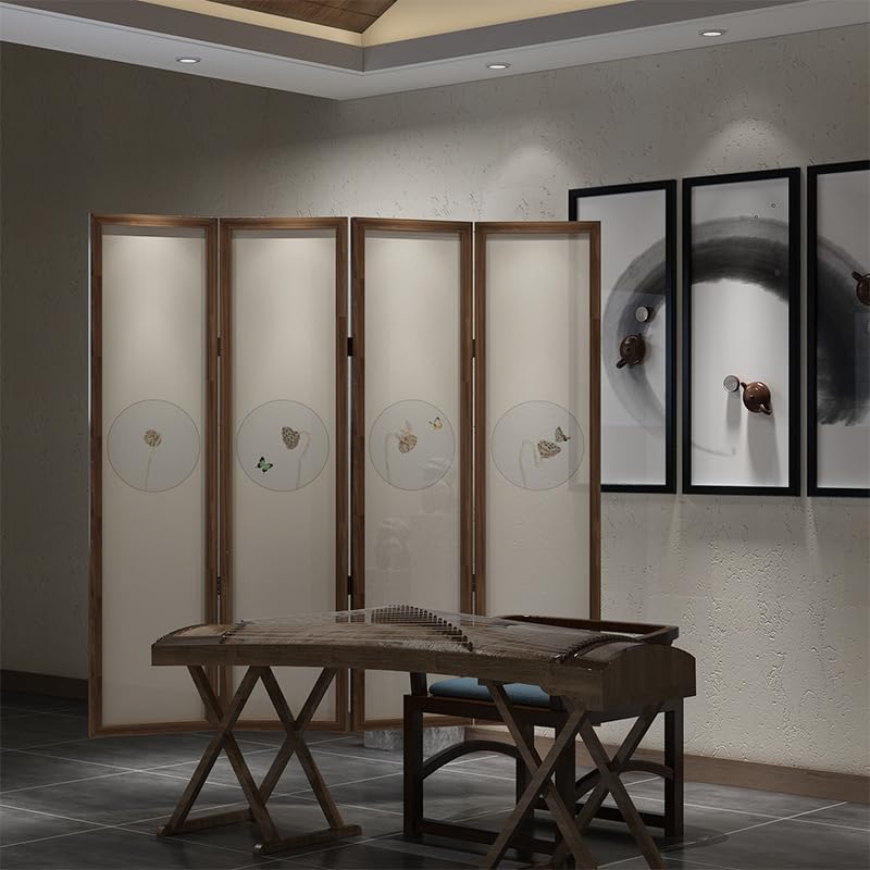 木製フレームの4つ折りパーテーション 180×45 cm 木製フレームの4つ折りパーテーション 180×45 cm