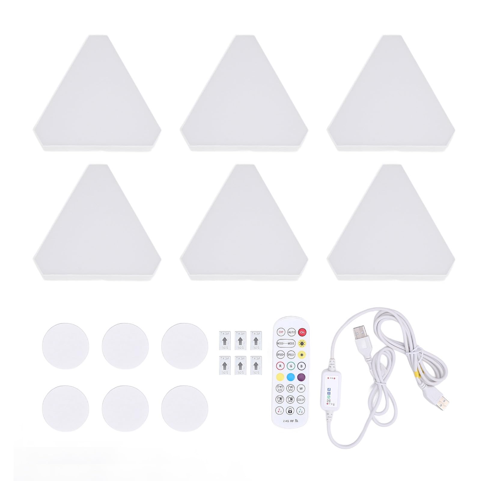 Haofy Triangle Wall Light RGB LED Light Panel 16 Million Colors Music Sync Modular Design App Remote Control for Magic Lantern App