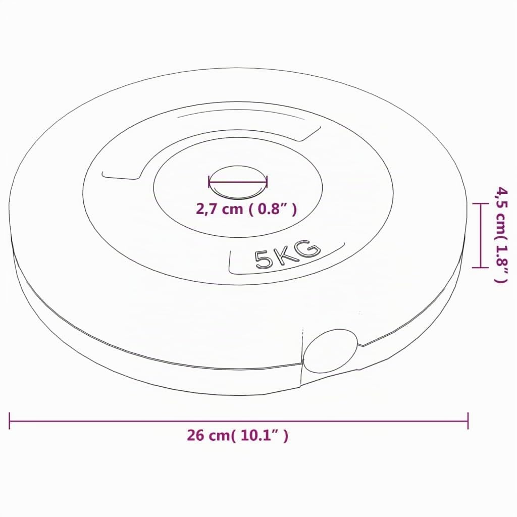 vidaXL Placas de Peso 4 unids Entrenamiento de Halterofilia Deporte Multi-Modelo