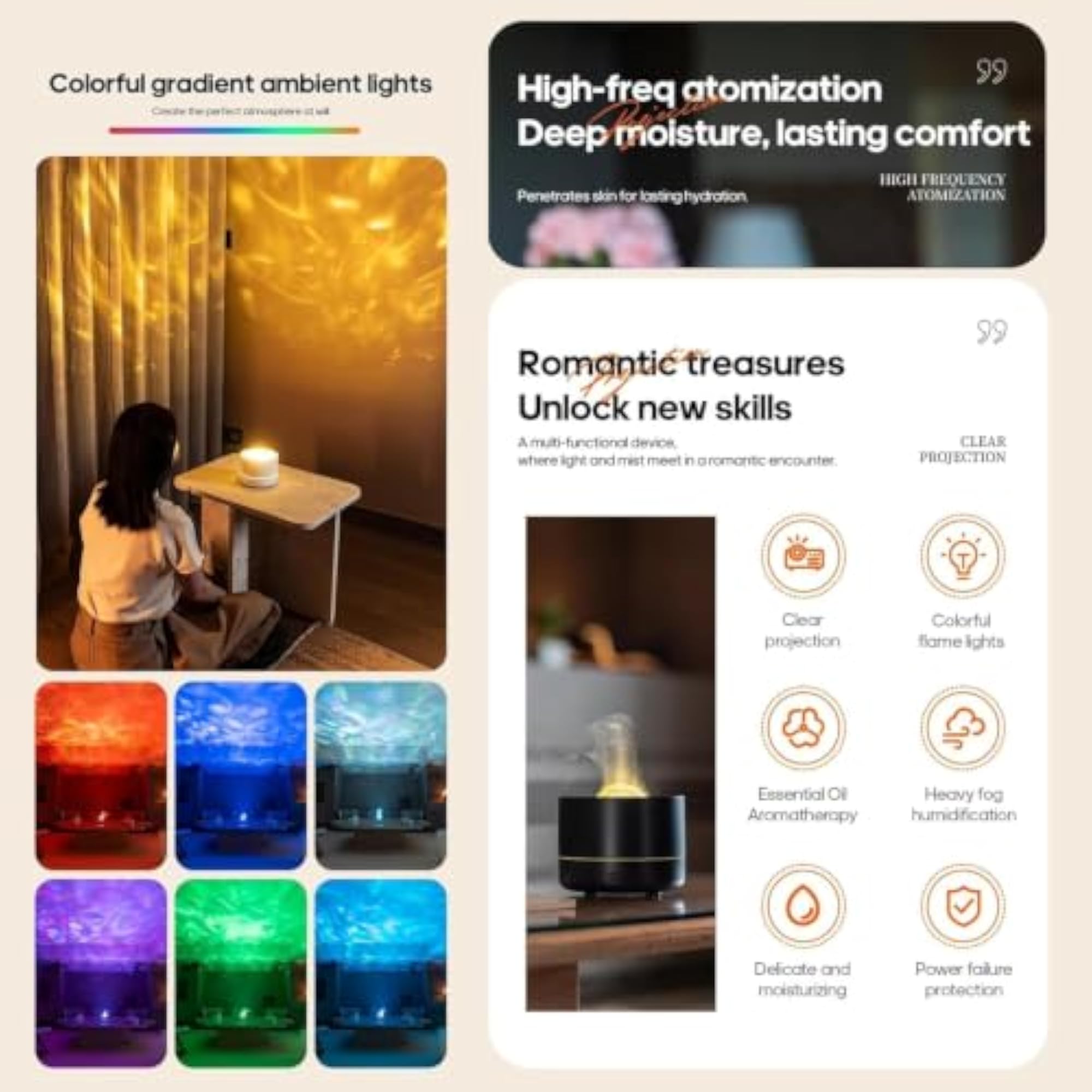 StarFlame 200ml Essential Oil Diffuser with 15ML Essential Oil