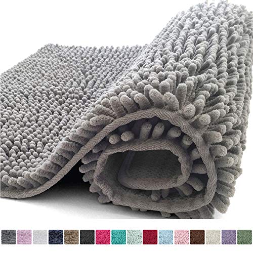 KANGAROO Plush Luxury Chenille Bath Rug, 30x20, Extra Soft and Absorbent Shaggy Bathroom