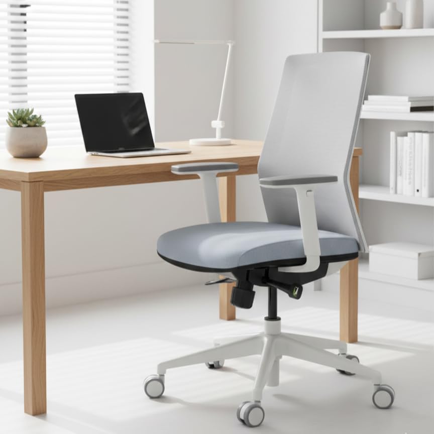 Image of Lakdi The Furniture Co. Functional Professional Mid Back Mesh Office Chair - Slim Design, Ergonomic Support & All-Day Comfort for Modern Workspaces