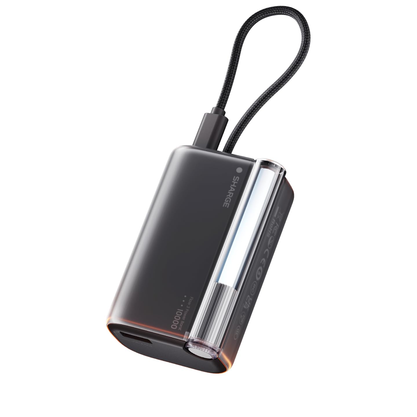 sharge 45W Mini Portable Charger 10000mAh Power Bank with Built-in Cable | Fa...