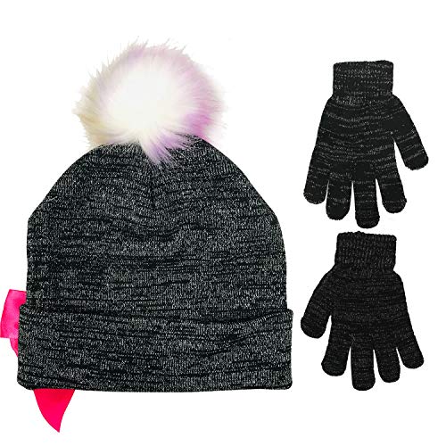 Nickelodeon JoJo Siwa Hugs & Bows Girls Winter Hat and Gloves Cold Weather Set, Age 4-72