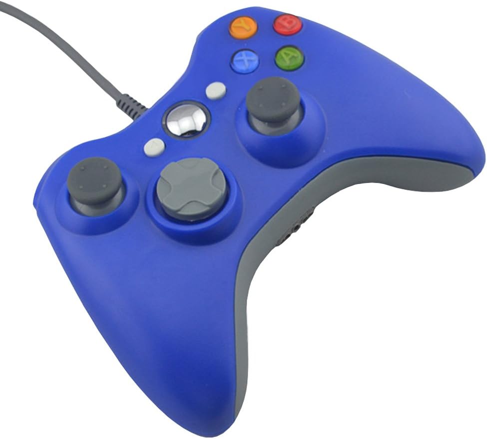 Meco Wired USB Game Pad Controller Joypad for Microsoft XBOX 360 PC Windows Blue