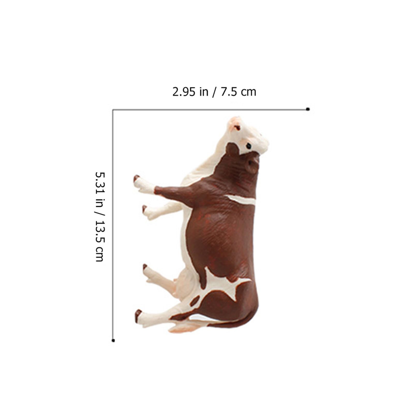 Set 4 Modelli Animali da Fattoria in Pvc, Giocattoli Educativi Mucche Simulazione, Stimolano Immaginazione e Competenze Cognitive per Ragazzo Ragazza