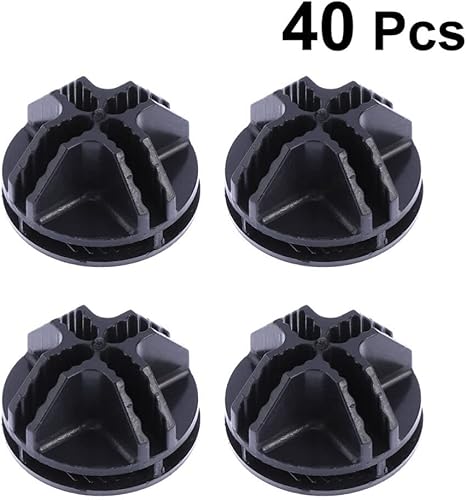 Miniatura 7 de VICASKY 40 unidades de estantes de almacenamiento con hebilla, cubos de alambre, conectores de plástico, clip de cierre de armario, rejilla de